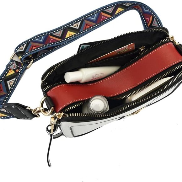 Designer Bee Crossbody Purse for Women PU Leather Shoulder Handbag Camera Clucth - Picture 4 of 7